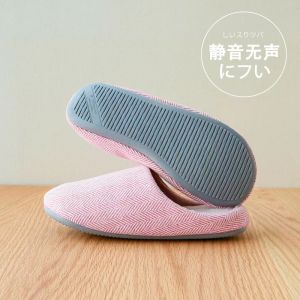 Japanese Style Home Cotton Slippers Womens Detachable Wool Warm Wooden Floor Silent Anti-slip Massage Soft Bottom Mens No Foot Odor