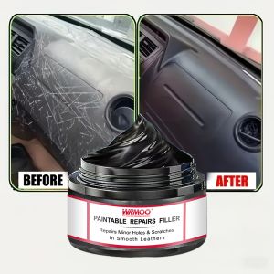 All-in-One Car Interior & Exterior Scratch Remover Wax -Plastic & Restorer with Gloss Finish Tire Protectant & Yellowing Repair