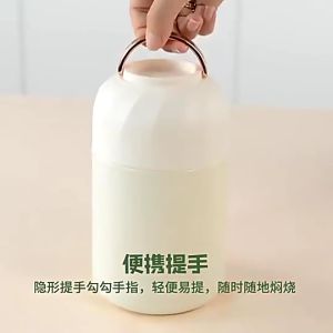 316 Stainless Steel Thermal Soup Thermos with Anti-Slip Lid and Foldable Spoon