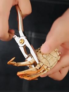 3Pcs/Set Seafood Tool Set Stainless Steel Crab Eating Tool Crab Pliers Crab Knife Crab Spoon