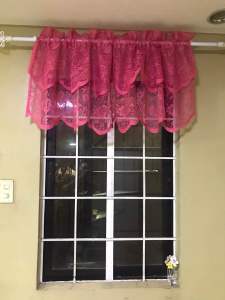 Valance Lace curtain window scallop design 60x20 inches