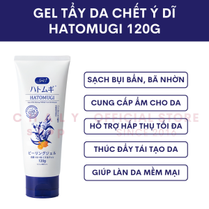 Gel tẩy tế bào chết ý dĩ SHC Hatomugi Peeling & Facial Cleansing Gel 120g Nhật Bản