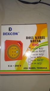 DEXICON Kabel Roll Kotak 75m 5m / kabel roll mini / box kabel / roll kabel kecil / kabel olor-10 M GEPENG-R2