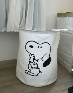 Cute Polka Dot Foldable Laundry Basket Childrens Room Storage Basket Nordic Style Fabric Basket for Travel And Home Use