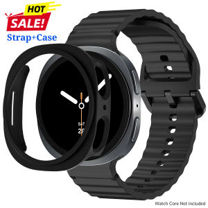 Hot Sale PC Case+Silicone Band for Samsung Galaxy Watch 8 40mm 44mm Bracelet Hollowed Protector Cover Galaxy Watch 8 Bracelet