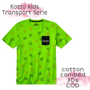 Kozzo kids Light green transport series / kaos anak laki-laki / anak Distro anak laki/ kaos combed 30s anak /kaos murah anak laki