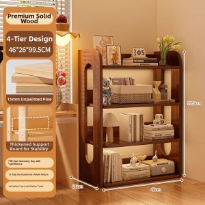 Space-saving Standing Bookshelf for Tight Corners and Small Spaces