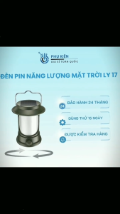 Đèn pin cắm trại LY17 sạc năng lượng mặt trời ánh sáng mạnh bền bỉ tiện dụng