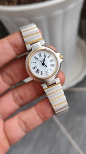 Đồng hồ nữ Dun.hill mặt trắng kính sapphire Thụy Sĩ chạy pin hàng Si