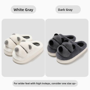 MONLEYTA | Buy One Get One Free Cotton Slippers For Couples Indoor Home Warm Thickened Velvet Mens Womens Cute Winter Autumn Shoes