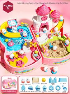 HUANGER | Space Sand Rabbit Slide Castle Toy for Kids