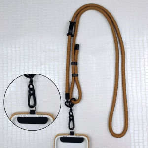 The metal buckle phone lanyard is detachable and 8mm adjustable. The solid color version can be adjusted in length by yourself