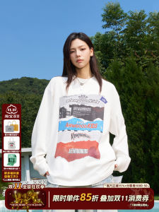 Áo Thun Dài Tay Thường Ngày AFGK24FW Của Mỹ Dành Cho Nam Và Nữ Thời Trang Xuân Thu Cặp Đôi Áo Thun Cotton Trùm Đầu