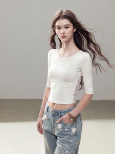 SHAOYEYAN | Lace Hollow Out Backless Short Sleeve T-Shirt