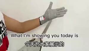 Cut Resistance​ Anti-Cutting Gloves​ ​Glass Fiber Reinforced​ ​Latex-Free & Odorless​ ​Food Grade Safety Gloves​