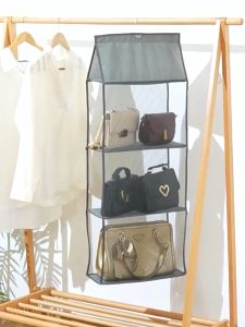 ชั้นเก็บกระเป๋า กันฝุ่น รักษาทรง ถุงแขวนกระเป๋า ที่จัดระเบียบเก็บกระเป๋า ที่เก็บกระเป๋าแบบแขวนกันฝุ่น