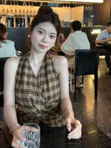 Áo Vest Cổ Chữ V Không Tay Cổ Đứng Cổ Điển Hong Kong Cho Nữ Thiết Kế Áo Vest Ngắn Không Tay Cổ Chữ V Phong Cách Hong Kong