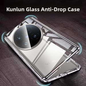 VivoX100Ultra Phone Case New X100S Double-Sided Glass Full Lens Protection Ultra Protective Shell Mens Style Anti-Fall Ultra