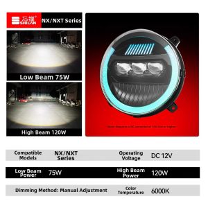 SHILAN | Lens Headlights White Light Long and Short Distance No Damage Installation Cutting Line High Brightness
