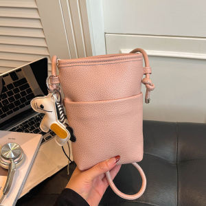 TANGKOU | Red Elegant Soft Leather Mini Crossbody Bag