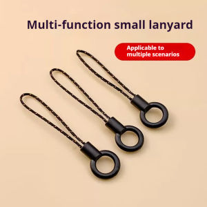 10Pcs Small Circle Nylon Rope Phone Hanging Rope Accessories Small Rope Head Black Rope Buckle Phone Case Jewelry Hanging Chain