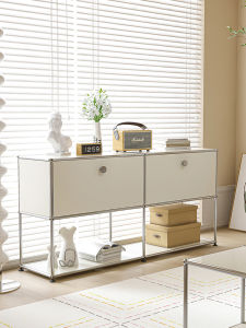 Modern Vintage Metal TV Cabinet Decorative Storage Sideboard Bookcase Module Luxury Living Room Furniture Wooden Drawer