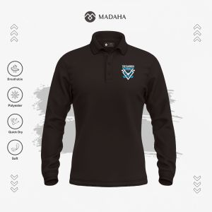 Madaha Polo shirt Dry Fit Kaos Kerah Lengan Panjang Jersey Olahraga Taekwondo Bushido Figther