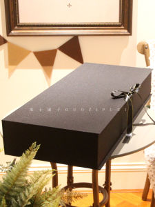 Pure Color Long Rectangle Badminton Racket Gift Box Empty Box Packaging Box French Style Wedding Celebration Candy Box