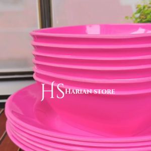 12 pcs piring makan melamin cekung 9 inch melamin terlaris