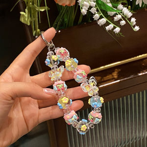 Exquisite Heavy-Work Transparent Hand-Painted Butterfly Mobile Phone Chain Cherry Bag Pendant Ccd Pendant Gift