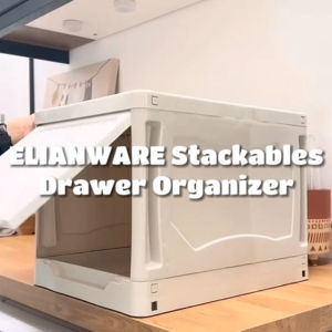 Elianware Square Stackable Wardrobe Drawer Storage Organizer Box Cloth Cabinet