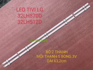 THANH LED TIVI LG 32LH570D 32LH512D BỘ 2 THANH MỖI THANH 5 BÓNG 3V DÀI 632cm SVC320AP1_REV04_5LED_170113