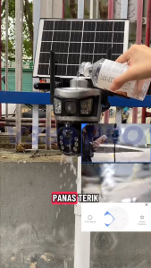 Yoosee CCTV Tenaga Surya 2 Lensa 2 Layar Konsumsi Daya Rendah 20000mAh Alarm Deteksi Manusia AI cctv sambung hp jarak jauh