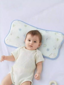 SHI YUE JIE JING | Breathable Milk Fiber Ice Silk Pillow for Newborns 0-6 Months+