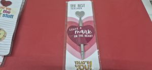 heart shaped pen with witty back card