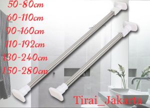 Tiang multifungsi stainles tiang tongkat fleksibel pipa tongkat ajaib tiang kolong dapur tongkat tanpa paku pipa tiang tongkat fleksibel