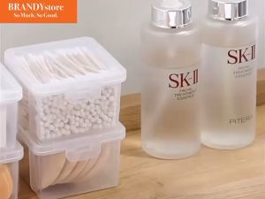 Tempat Kotak Cotton Buds Kapas Spons Make Up Makanan Kering