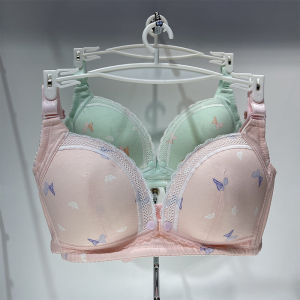 เสื้อชั้นในแบบมีโครงสำหรับให้นมผู้หญิงตั้งครรภ์แบบบางจากผ้าฝ้ายแท้ เสื้อชั้นในสำหรับให้นมแบบเกาะอกสำหรับฤดูร้อนปี 2024