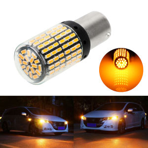 Anti-Strobe LED Turn Light Car Restoration Cornering Lamp 1156 T20 Emergency Flasher Py21w Crooked Feet Yellow Bulb