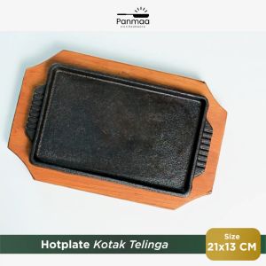 PANMAA Cast Iron Hot Plate Steak / Piring Steak Kotak Telinga (21x13cm)