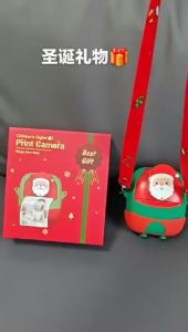 CW-SHOP(P9)*พร้อมส่งในไทย*กล้องถ่ายรูป วีดีโอ พิมพ์ท้นทีคริสต์มาสเลนส์แบบ พลิกกลับได้ 720P HD กล้องสําหรับเด็ก