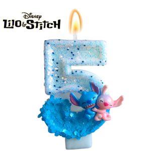 Disney cartoon Stitch0-9Pink Blue Combination digital candle Suitable for Birthday Party Cake Decoration party candle decoration