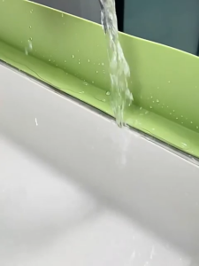 Soft Silicone Sucker Water Retaining Board Sink Splash Guard Dishwashing Sink Waterproof Board for Sink & Bathroom 19"