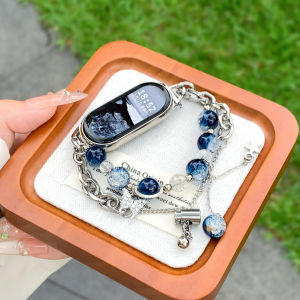 Uhada Butterfly Bracelet Band for Xiaomi Smartwatch Creative Beaded Fashion Versatile Metal Wristband Compatible with Xiaomi 8 9