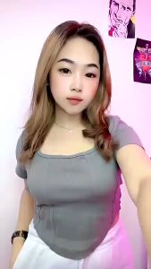 Baraya Outfit - Lucia Crop Top Garis Dua Lengan Pendek Kaos Knit Short Sleeve