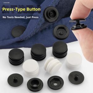 Snap Buttons for Baby Clothes Hidden Installation Resin 4-in-1 Fasteners Round