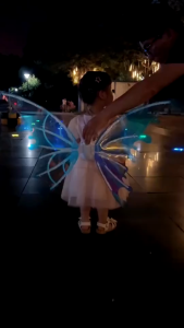 Đôi Cánh Tiên LED 7 Màu Cho Bé Gái | Cánh Bướm Phát Sáng Cánh Thiên Thần Cosplay Công Chúa Biểu Diễn