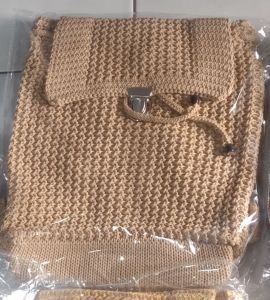 Ransel Rajut Polos Wanita - Tas Ransel Backpack [Rps]