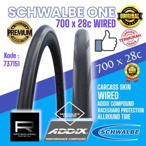 SCHWALBE ONE WIRED (( 700x28c )) Ban Luar Sepeda Road Bike Balap 700c x 28c Tire Roadbike 28 C Roda Fixie Sepeda