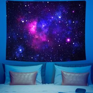 Tấm Thảm Treo Tường Hình Cây Sự Sống Phát Quang Dưới Đèn UV VIKAMA Họa Tiết Mandala Mặt Trời Mặt Trăng Thiết Kế Ảo Giác Trang Trí Phòng Ký Túc Xá Tiệc Tùng.